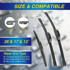 ® Silicone Windshield Wipers Replacement for 2017-2022 HONDA CR-V CRV Wiper B…