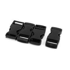 4pcs Black Plastic Side Quick Release Buckles Snap Clip for 20mm Webbing Band