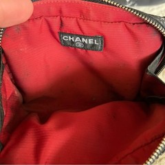 Chanel Pouch Travel Line Nylon Black White Women&rsquo;s Bag
