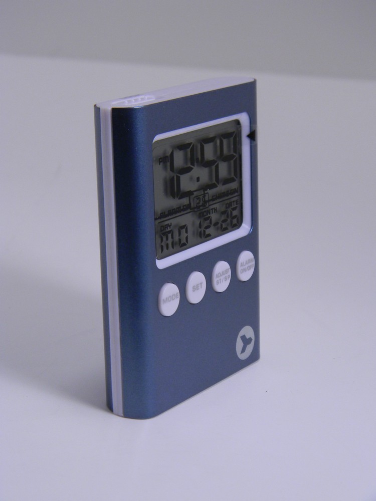 New ETA Wakeup Call Travel Alarm Clock – Steel Blue