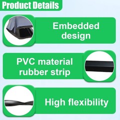 Car Rubber Side Window Wiper Blade, Multi-Function 14&Prime; Auto Door Glass Insert…