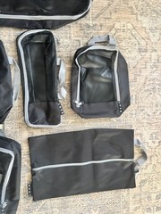 LUXE Black Packing 6 Cubes Set Travel Organizer for Luggage Suitcase and Carry-O