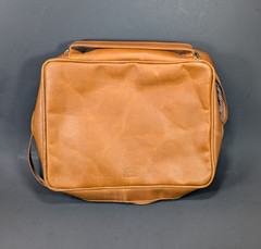 Leather Village Toiletry Bag Men&rsquo;s Dopp Kit Travel Pouch Full Grain Brown 9×11.5