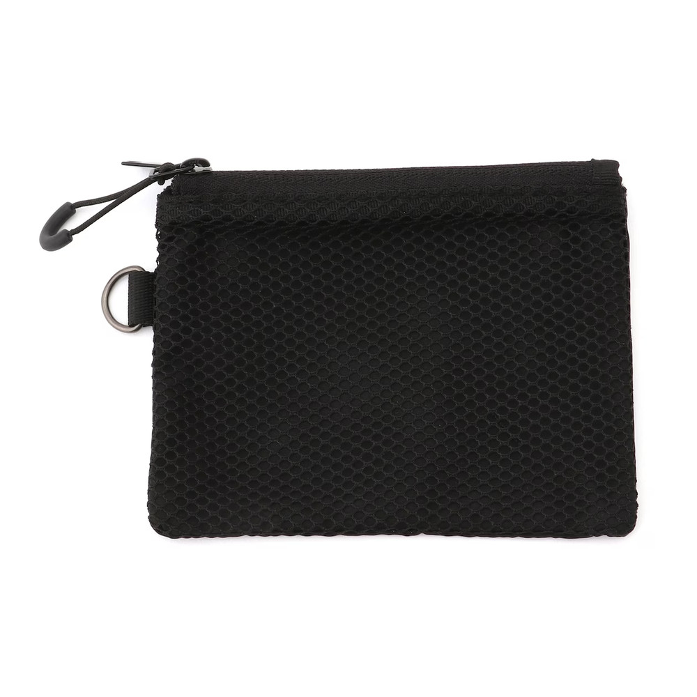 MUJI polyester double zipper case S size 10 x 13.5 cm black