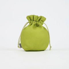 TO&FRO Drawstring Mesh Pouch Light Green Nylon Polyester 17cm W 20cm H