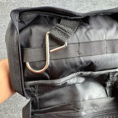 Samsonite Black Hanging Toiletry Bag Travel Kit Organizer Pouch Mesh Pocket