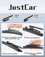 26&Prime; & 24&Prime; Premium All-Season Windshield Wiper Blades Set – Durable & Quiet