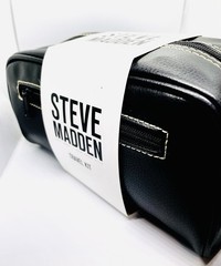Steve Madden Travel Kit Black Toiletry Bag for Toiletries and Travel Essentials