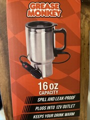 Grease Monkey 16 oz. 12V Power Automotive Heated Mug – NEW