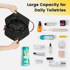 Travel Toiletry Bag – Hanging Toiletry Bag for Men Water Resistant Canvas Sha…