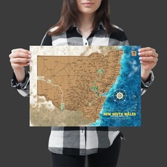 A3 Scratch Map of New South Wales – Travel Edition