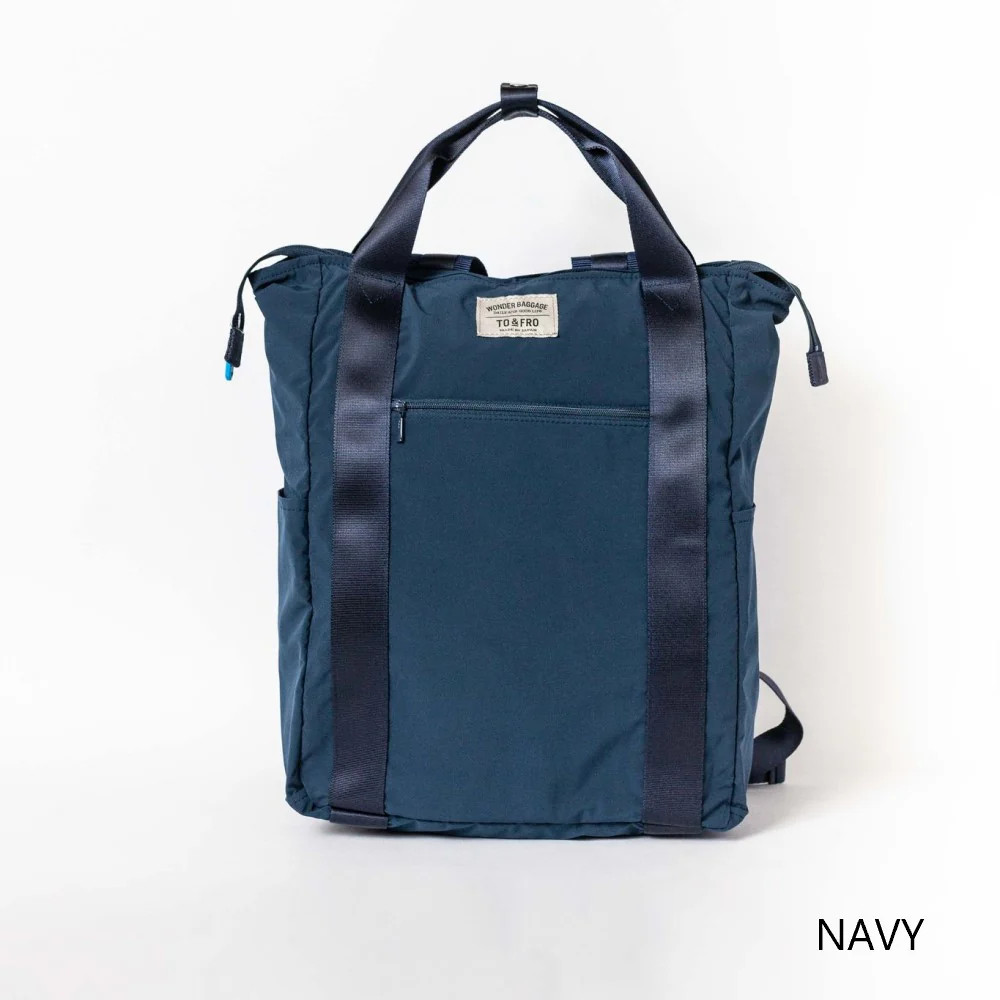 TO&FRO x WONDER BAGGAGE Sack Tote Navy Packable Water Repellent Japan