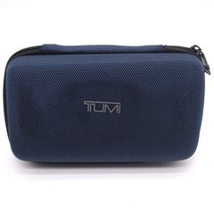Tumi Delta Zip Amenity Toiletry Cosmetic Travel Hard Shell Case Blue Luggage