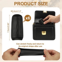 6 Pcs Silicone Bottle Covers for Travel Essentials, Black