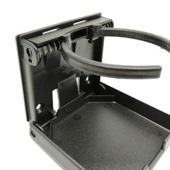 TIHOOD 2PCS Adjustable Folding Drink Holder with Screws/Adjustable Cup Black