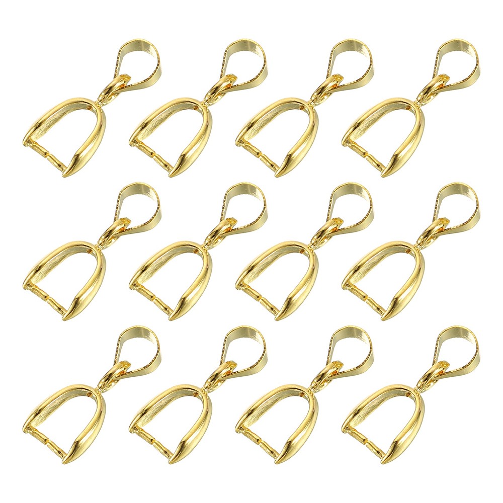 12pcs for sterling silver bail pinch, clip 6mmx16mm gold