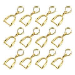 12pcs for sterling silver bail pinch, clip 6mmx16mm gold