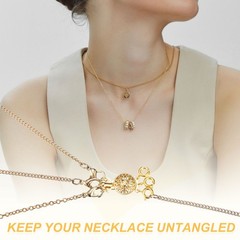 For layering necklace, gold stackable necklace clasps