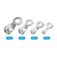 Ball Chain Connector, for 2.4/3.2/4.5/6mm Beads Ball Chains, Silver 60pcs