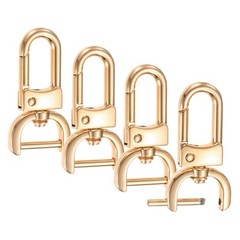 4pcs Release Hooks – 4.8cm Light Gold Keychain Clip for Brand