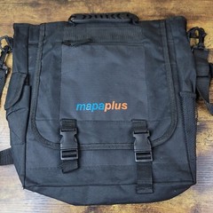 MapaPlus Travel Tours Single Strap Backpack Sling Bag Black 12×12 Messenger EUC