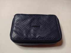 Missoni Delta One First Class Amenity Bag Pouch Navy Blue Travel Cosmetic A10