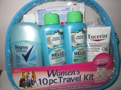 10 Piece Women&rsquo;s Travel Essentials Set Herbal Essences Degree BRAND NEW