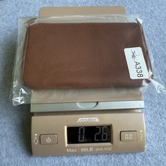 St Thomas Brown Cowhide Leather Travel Pouch Storage Organizer 2 Pocket Zip Side