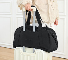 Kakao Friends Choonsik Travel & Gym Duffel Bag Black Color Picnic Hand Carry Bag