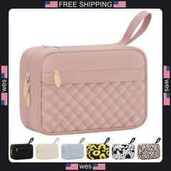 Vankor travel toiletry bag women waterproof hanging organizer pink TSA approved
