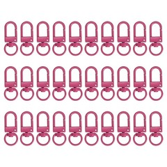 30pcs Lobster Hooks, for Swivel Metal Lanyard Clips, Red Pink