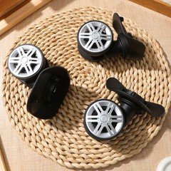 4Pcs Swivel Caster Wheels for Luggage Black ABS Material Quiet and Easy Install
