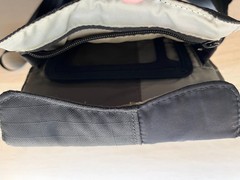 Kathmandu Black Travel Satchel 23x17x4cm – 3 Pocket/Passport Holder/Magnet Close