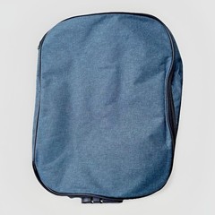 TROTY Travel Document Organizer Case with Combination Lock Blue Denim