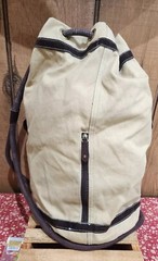 Australian Bag Outfitters Tan Brown Canvas Leather Duffle Backpack Travel Bag