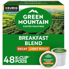 Green Mountain Coffee Roasters Decaf Breakfast Blend K-Cup for Keurig Brewers 48