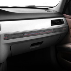 Betterhumz Car Cup Holder Panel Trim Cover for Alcantara BMW E90 Black
