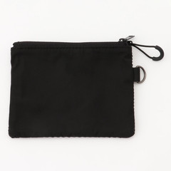 MUJI polyester double zipper case S Black Approx. 10 x 13.5 cm