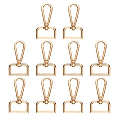 10pcs Metal D-ring for Quick Release Hook 1.02&Prime; Light Gold