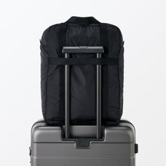 MUJI Collapsible Water-Repellent Vertical Boston Bag Black H44 x W33 x D18 cm