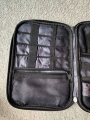 Teal Pouch TRAVEL bag with mesh compartments
