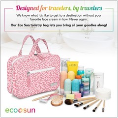 Eco Sun Hanging Travel Toiletry Bag — Designed in Hawaii — Water-resistant