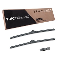 Premium 24&Prime; AllWeather Windshield Wiper Blades for Select Vehicles Set of 2