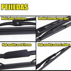 Front Windshield Wiper Blades, 20&Prime; + 18&Prime; Metal Frame Wiper Blades, OEM Qualit…