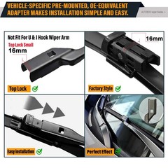 Tesla Model 3 Y Windshield Wipers Replacement 26&Prime; & 19&Prime; Pack of 2