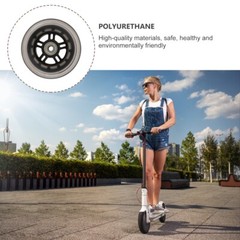 1 Pair Silent Wheel Wheels Beanie Liners Black for Inline Skate Scooter