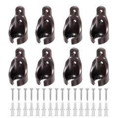 8Pcs Bungee Ball Receivers Outer Diameter: 31.5Mm, Height: 55Mm, Brown