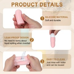 8pcs 1.1&Prime; Dia Travel Silicone Bottle Covers, Pink