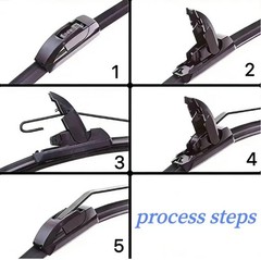 Windshield Wiper Blades 22 Inch Natural Rubber Streak Free Quiet Heavy Duty Pair