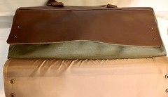 Origaudio Finley Mill Green Canvas Brown Faux Leather Cincinnati Reds Duffle Bag